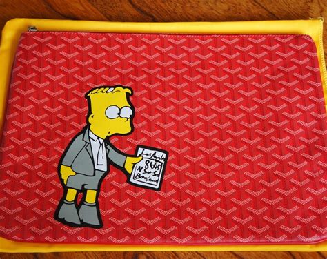 bart simpson goyard case|simpsons bart simpson goyard monogram inspired pouch laptop .